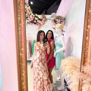 Maxi dress with gold designs